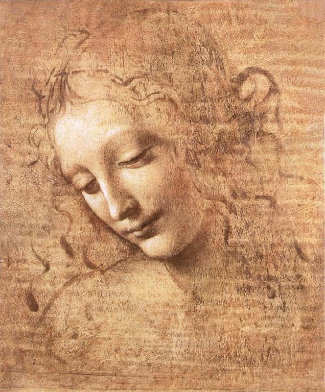 LEONARDO da Vinci Madchenkopf with confused hair